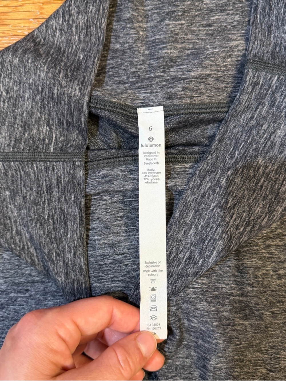 Lululemon High Times Pant 7/8 in the color Heathered Black/Gray - Size 6 - Picture 2 of 7